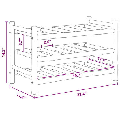 Wine Rack Natural 57 x 29.5 x 36 cm Bamboo