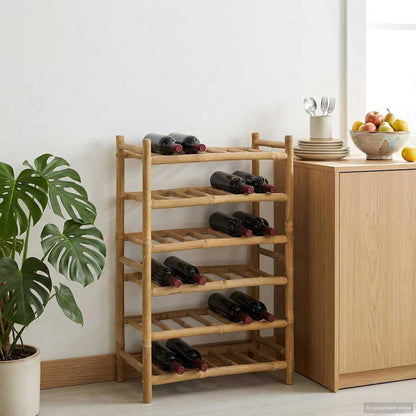 Wine Rack Bamboo Natural