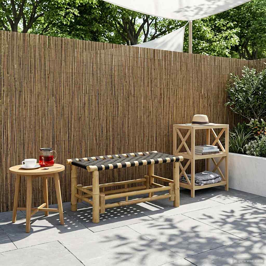 Garden Bench 80 x 38 x 40 cm Bamboo Natural Rectangular