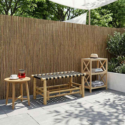 Garden Bench 80 x 38 x 40 cm Bamboo Natural Rectangular