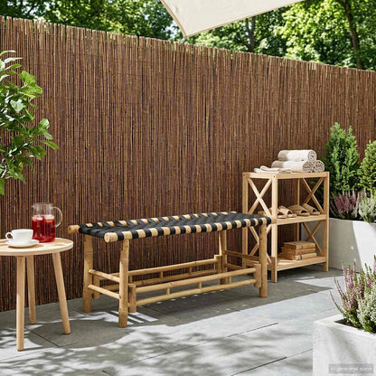 Garden Bench 43.31 x 14.96 x 15.75 in Bamboo Natural