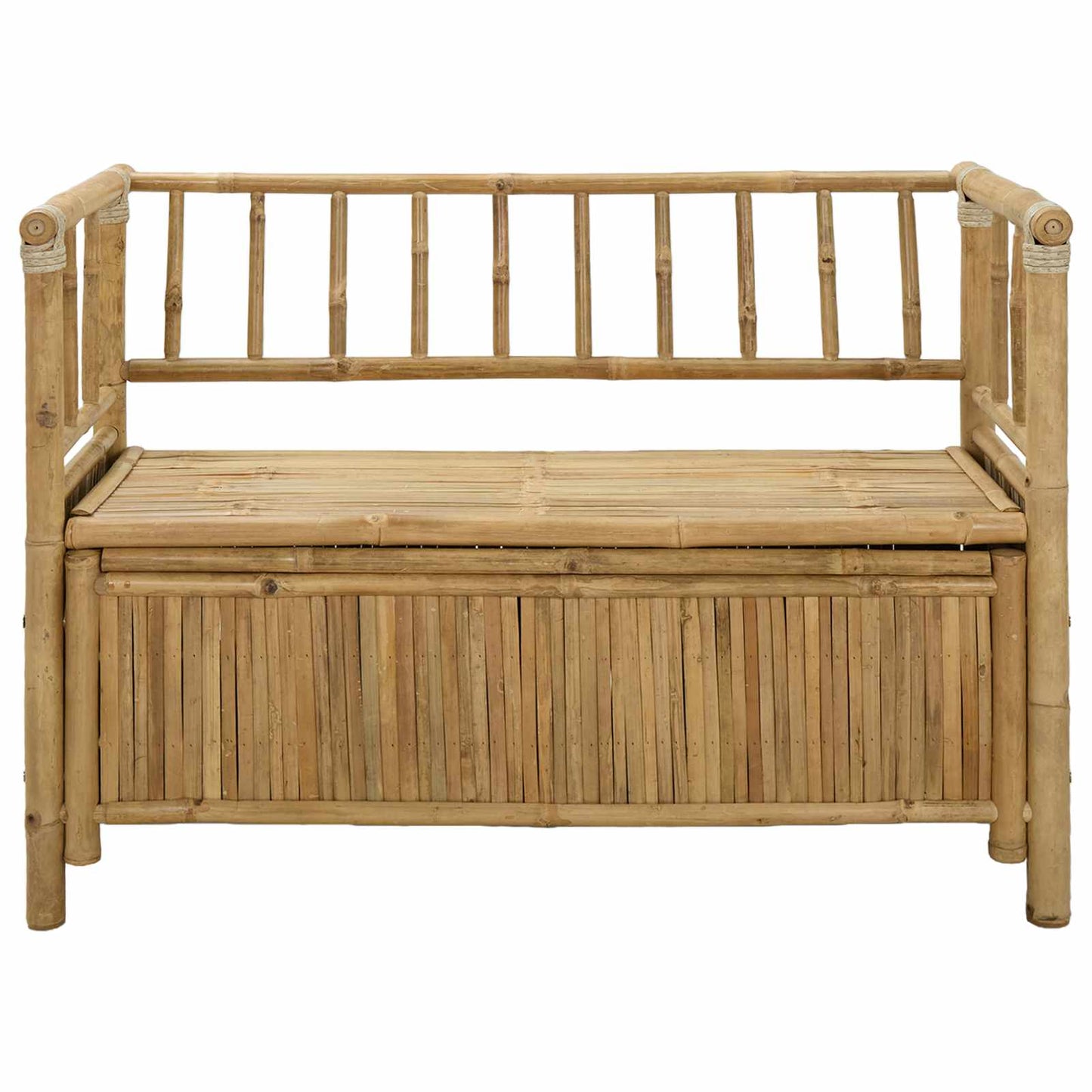 Garden Storage Bench 110 x 47 x 80 cm Bamboo Natural