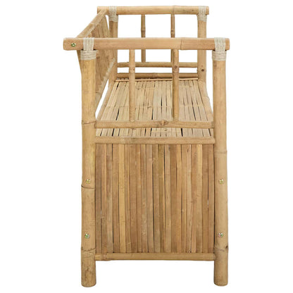 Garden Storage Bench 110 x 47 x 80 cm Bamboo Natural