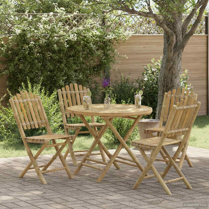 Garden Table Natural 80 x 70 cm Bamboo
