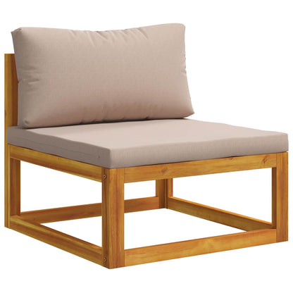 Sofa Set 6 pcs Natural Solid Acacia Wood