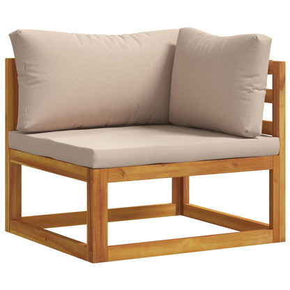Sofa Set 6 pcs Natural Solid Acacia Wood
