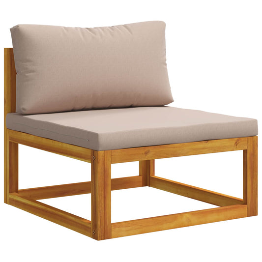 9 Piece Garden Lounge Set Modular Natural Solid Acacia Wood