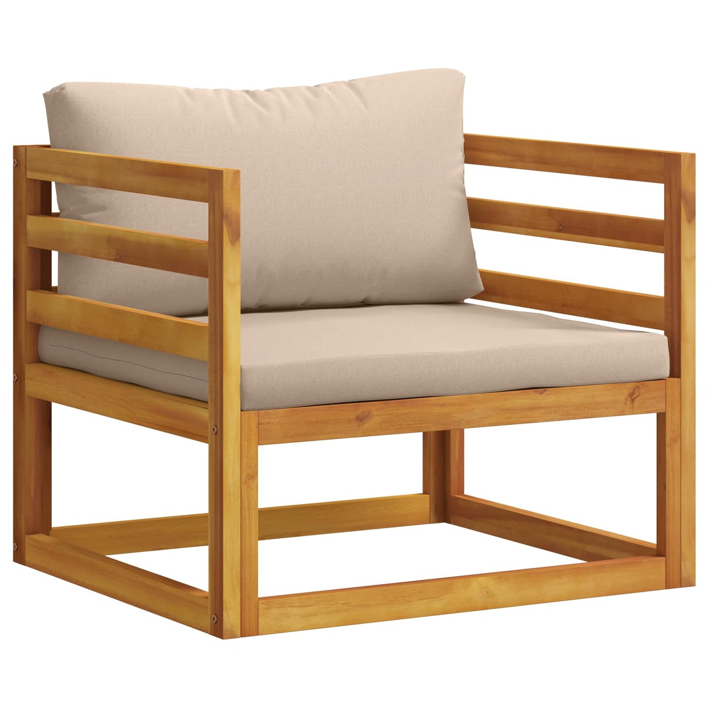 Sofa Set 8 pcs Natural Solid Acacia Wood