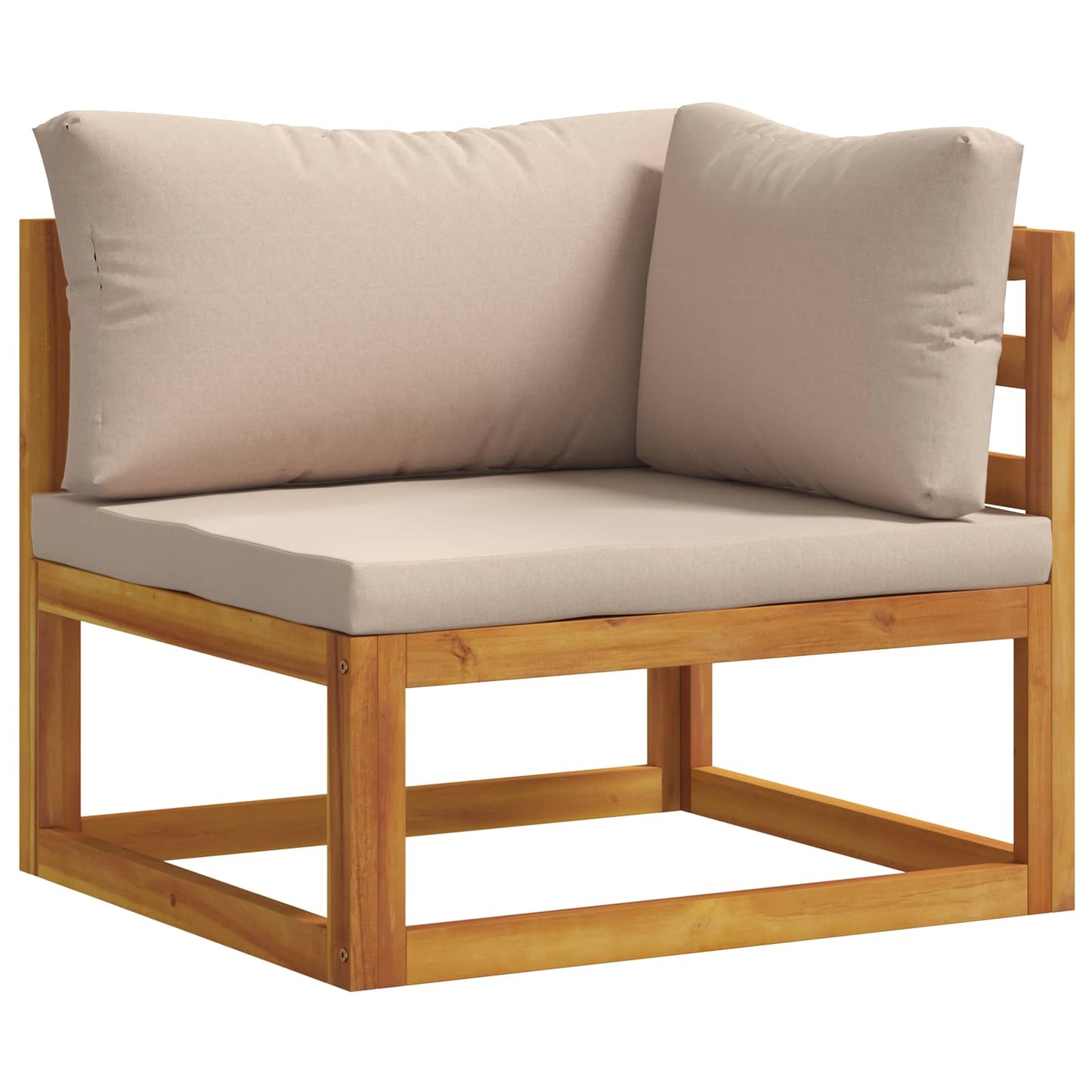 Sofa Set 10 pcs Natural Solid Acacia Wood