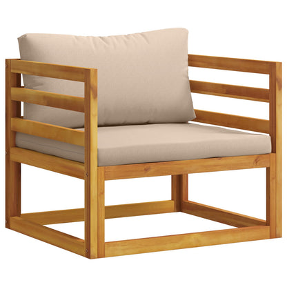 Sofa Set 7 pcs Natural Solid Acacia Wood