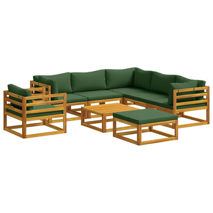 Sofa Set 8 pcs Natural Solid Acacia Wood