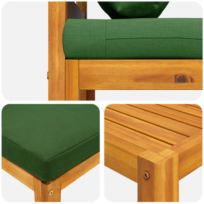 Sofa Set 4 pcs Natural Solid Acacia Wood