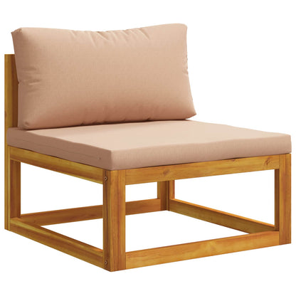 Sofa Set 6 pcs Natural Solid Acacia Wood