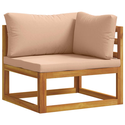 Sofa Set 9 pcs Natural Solid Acacia Wood