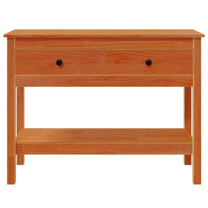 Console Table Wax Brown 100 x 35 x 75 cm Soild Pine Wood