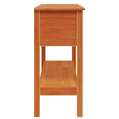 Console Table Wax Brown 100 x 35 x 75 cm Soild Pine Wood