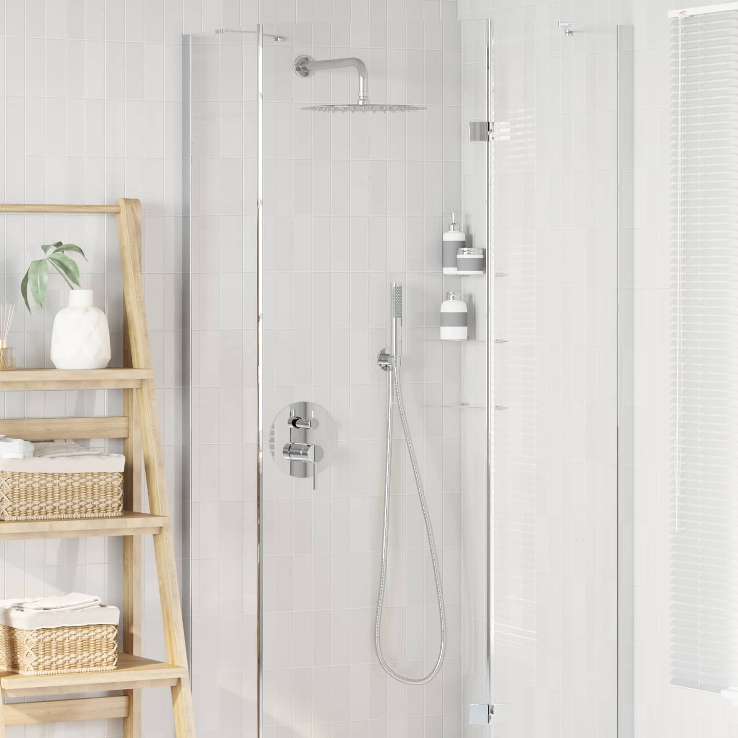 Concealed Shower System (Round) Silver Stainless Steel 201