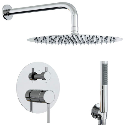 Concealed Shower System (Round) Silver Stainless Steel 201