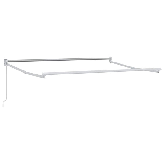 Manual Retractable Awning Frame White 3.5 x 2 m Aluminium