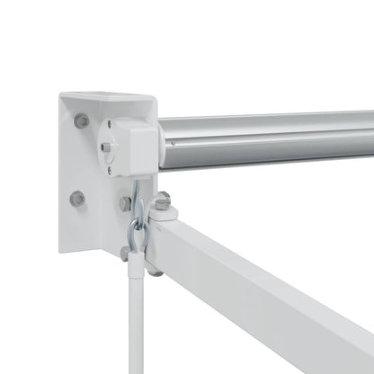 Manual Retractable Awning Frame White 4 x 2 m Aluminium