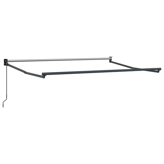 Manual Retractable Awning Frame Anthracite 3 x 2 m Aluminium