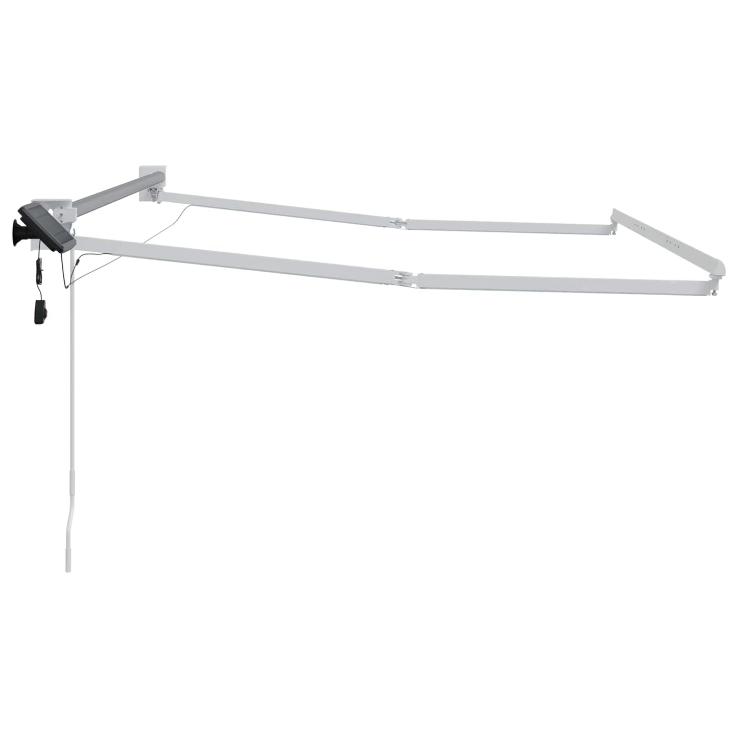 Electric Retractable Awning Frame White 3 x 2 m Aluminium