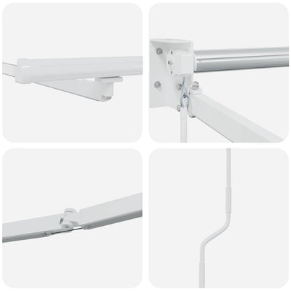 Electric Retractable Awning Frame White 3.5 x 2 m Aluminium