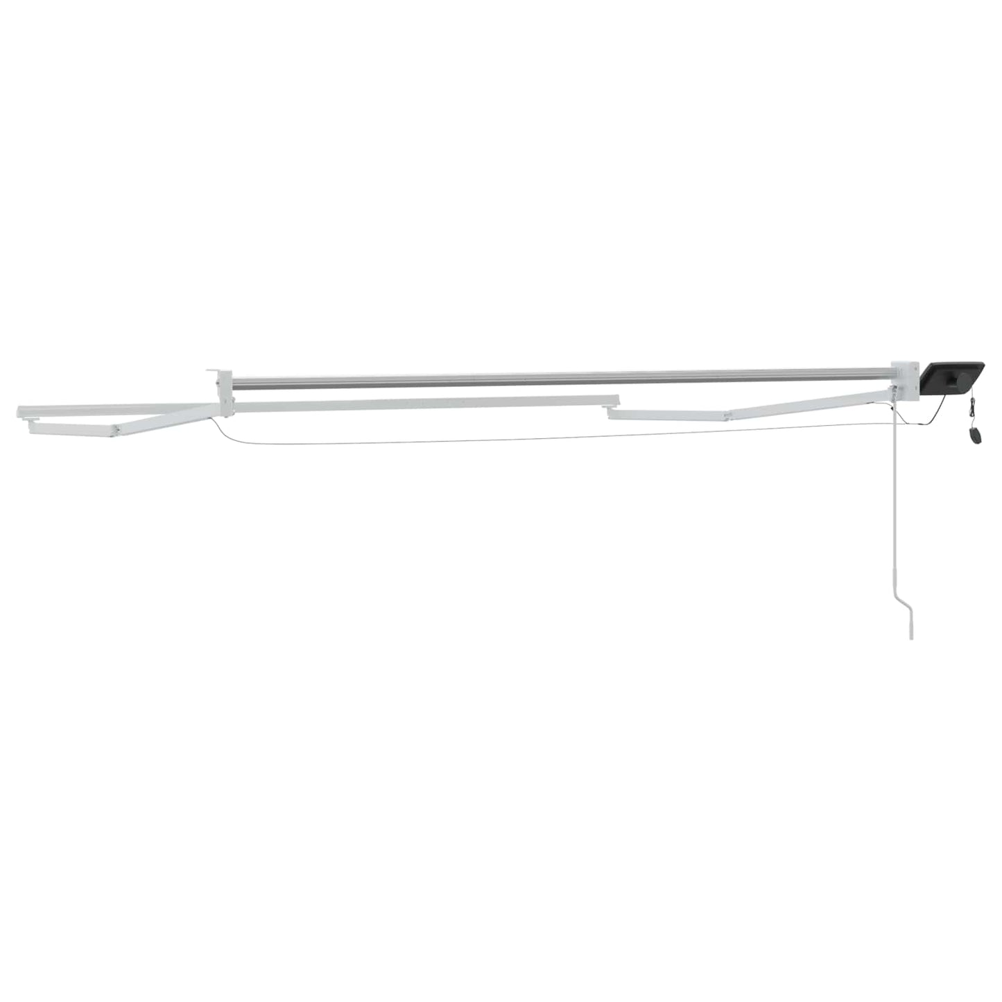 Electric Retractable Awning Frame White 3.5 x 2 m Aluminium