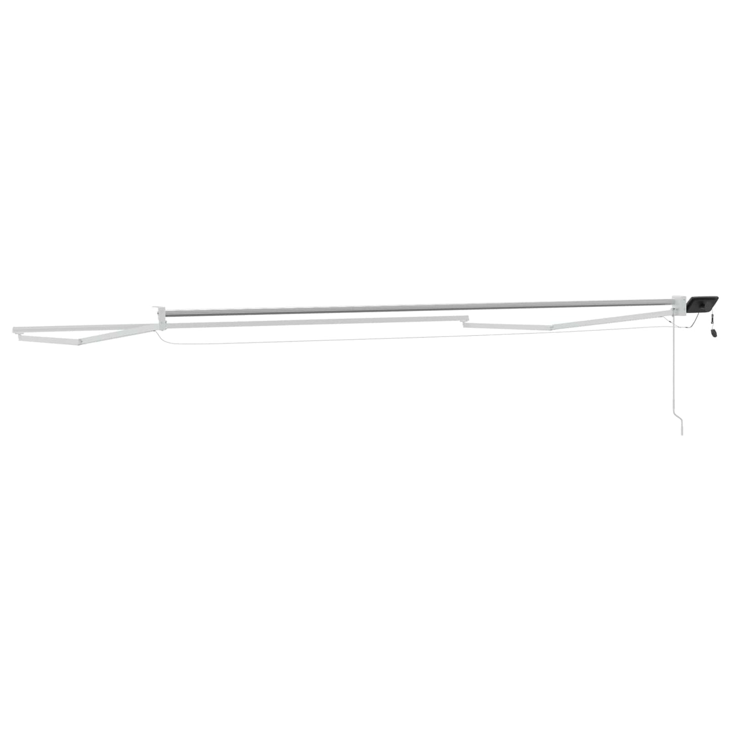 Electric Retractable Awning Frame White 4 x 2 m Aluminium