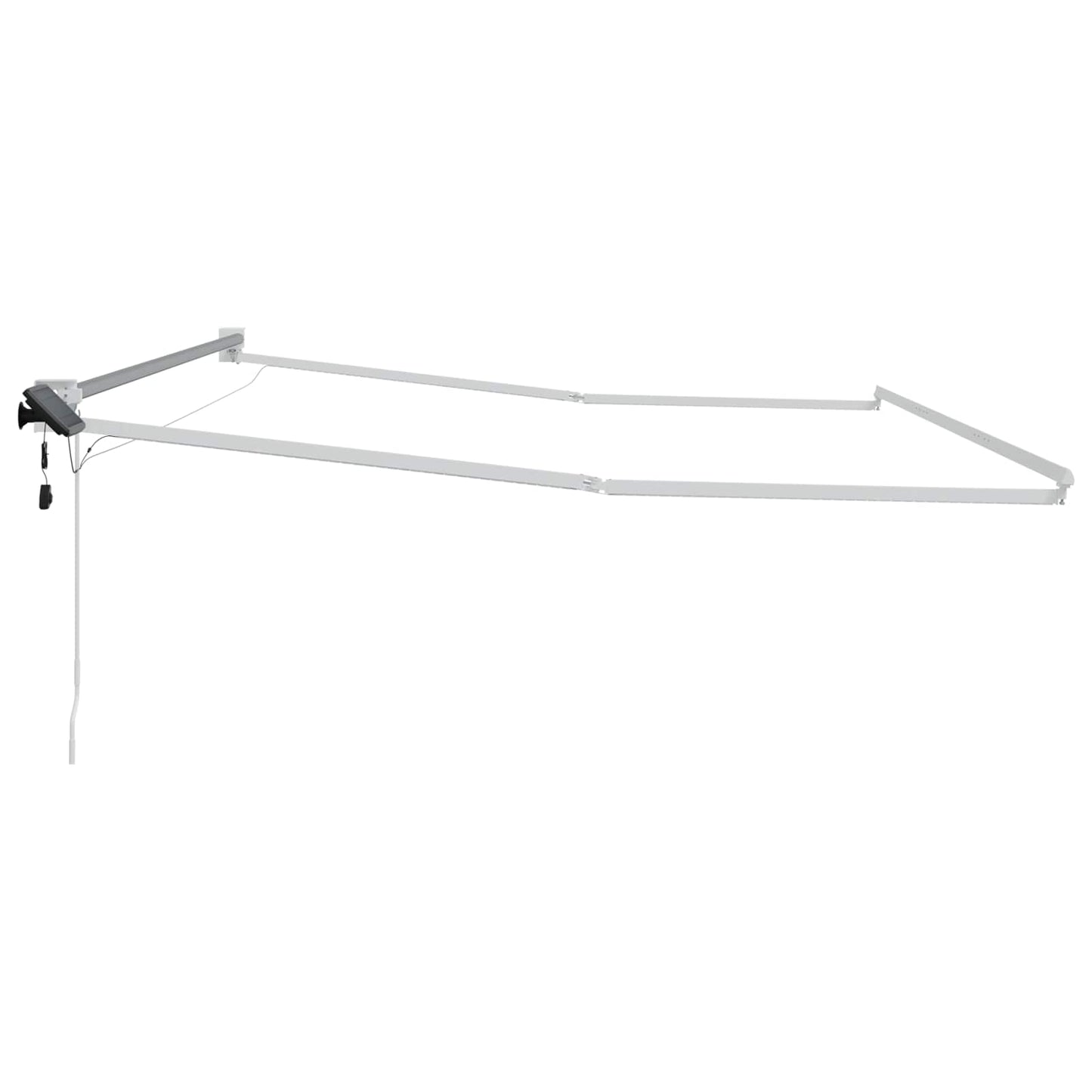 Electric Retractable Awning Frame White 4 x 3 m Aluminium