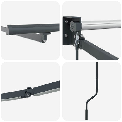 Electric Retractable Awning Frame Anthracite 2.5 x 2 m