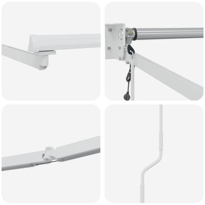 Electric Retractable Awning Frame White 4 x 2 m Steel