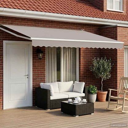 Electric Retractable Awning Frame White 4 x 2 m Steel