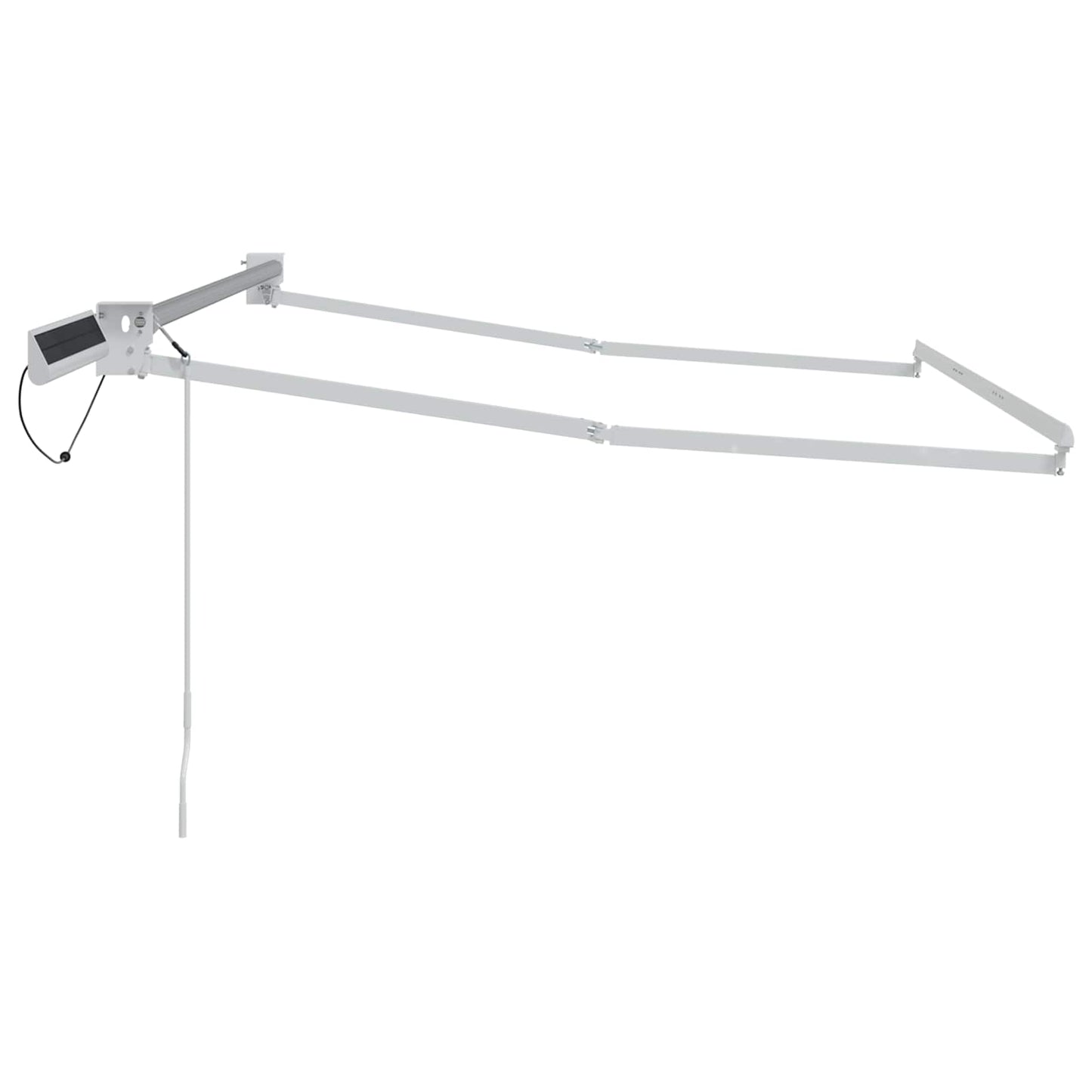 Electric Retractable Awning Frame White 3 x 2.5 m Steel