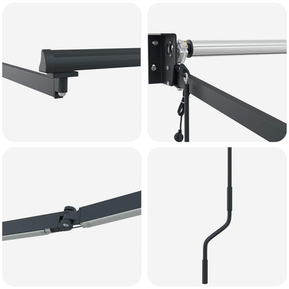 Electric Retractable Awning Frame Anthracite 4 x 3 m Steel