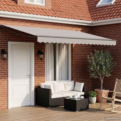 Electric Retractable Awning Frame Anthracite 4 x 3 m Steel