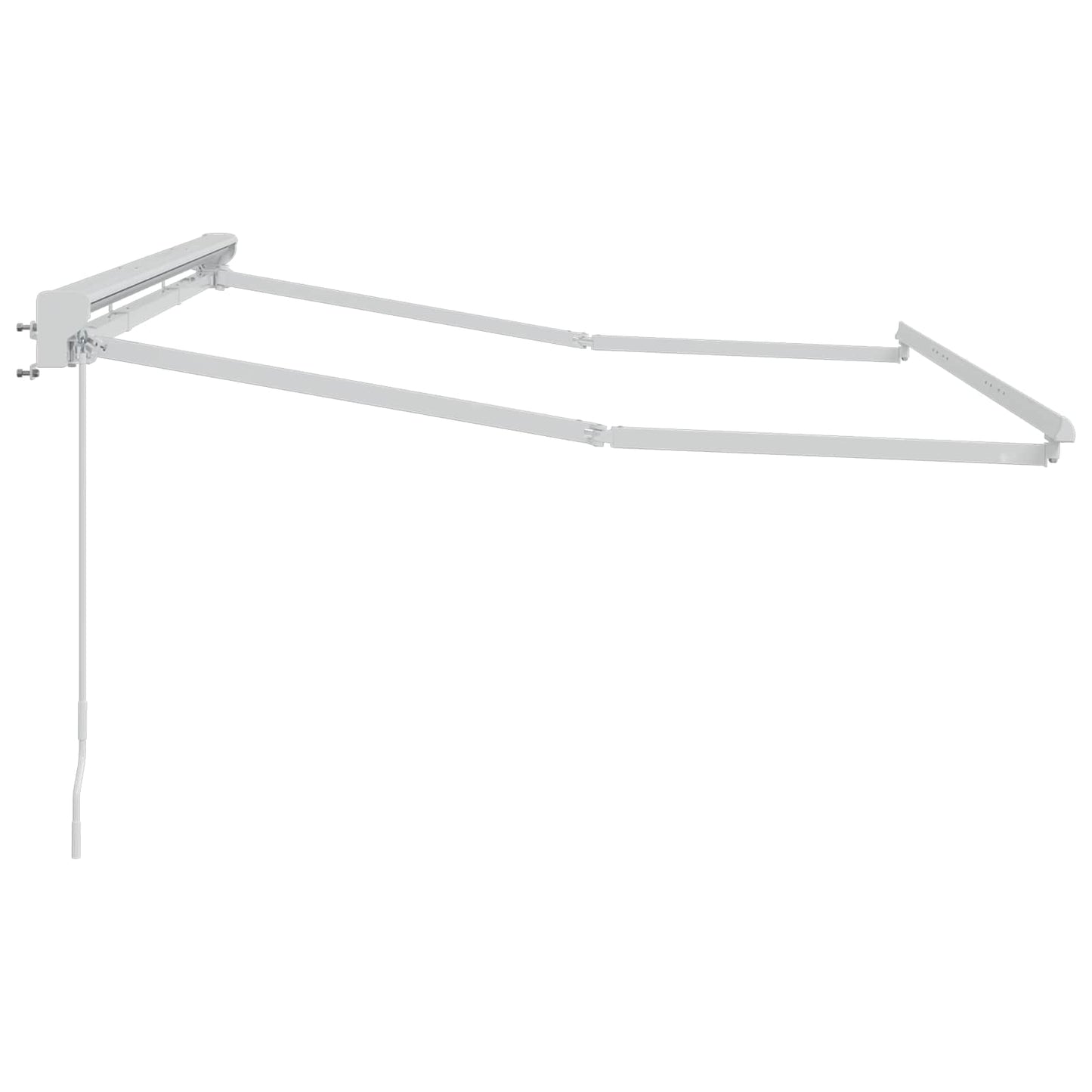 Manual Awning Frame Adjustable White 3 x 2.5 m Steel