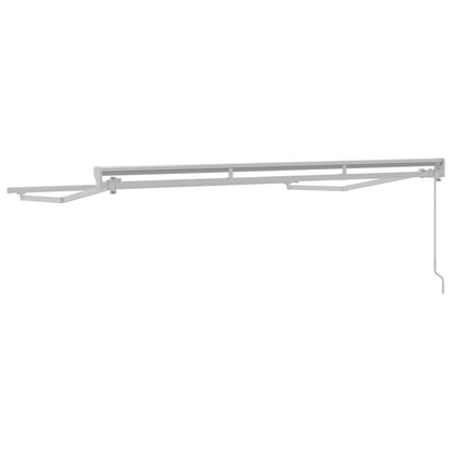 Manual Awning Frame Adjustable White 3.5 x 2.5 m Steel