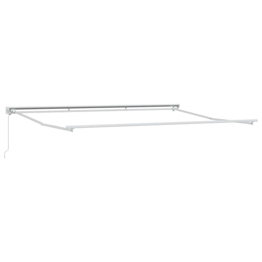 Manual Awning Frame Adjustable White 5 x 3 m Steel