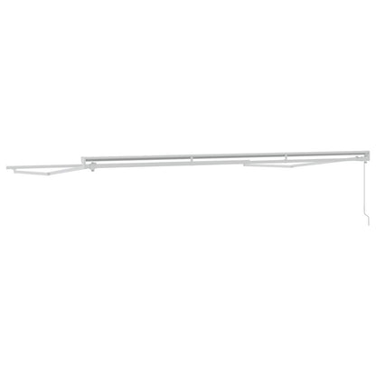 Manual Awning Frame Adjustable White 5 x 3 m Steel