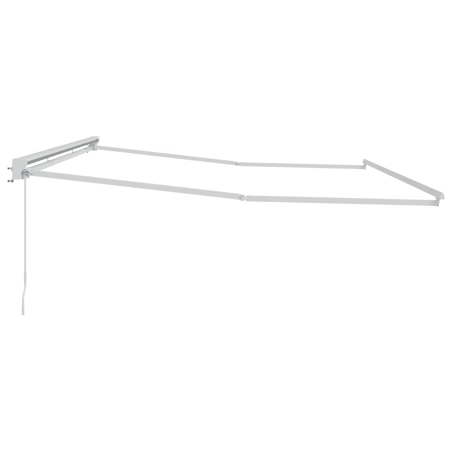 Manual Awning Frame Adjustable White 5 x 3 m Steel