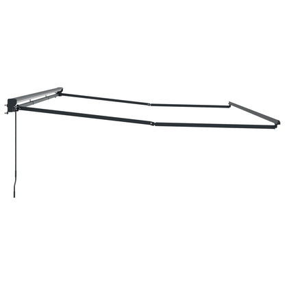 Manual Awning Frame Adjustable Anthracite 4 x 3.5 m Steel