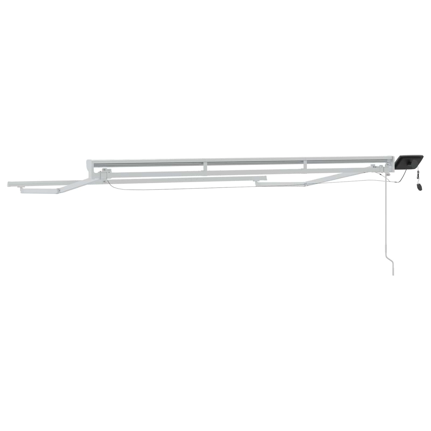 Manual Awning Frame with LEDs White 2.5 x 2 m Aluminium