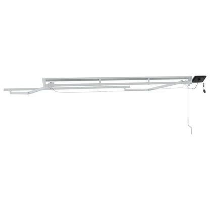 Manual Awning Frame with LEDs White 2.5 x 2 m Aluminium