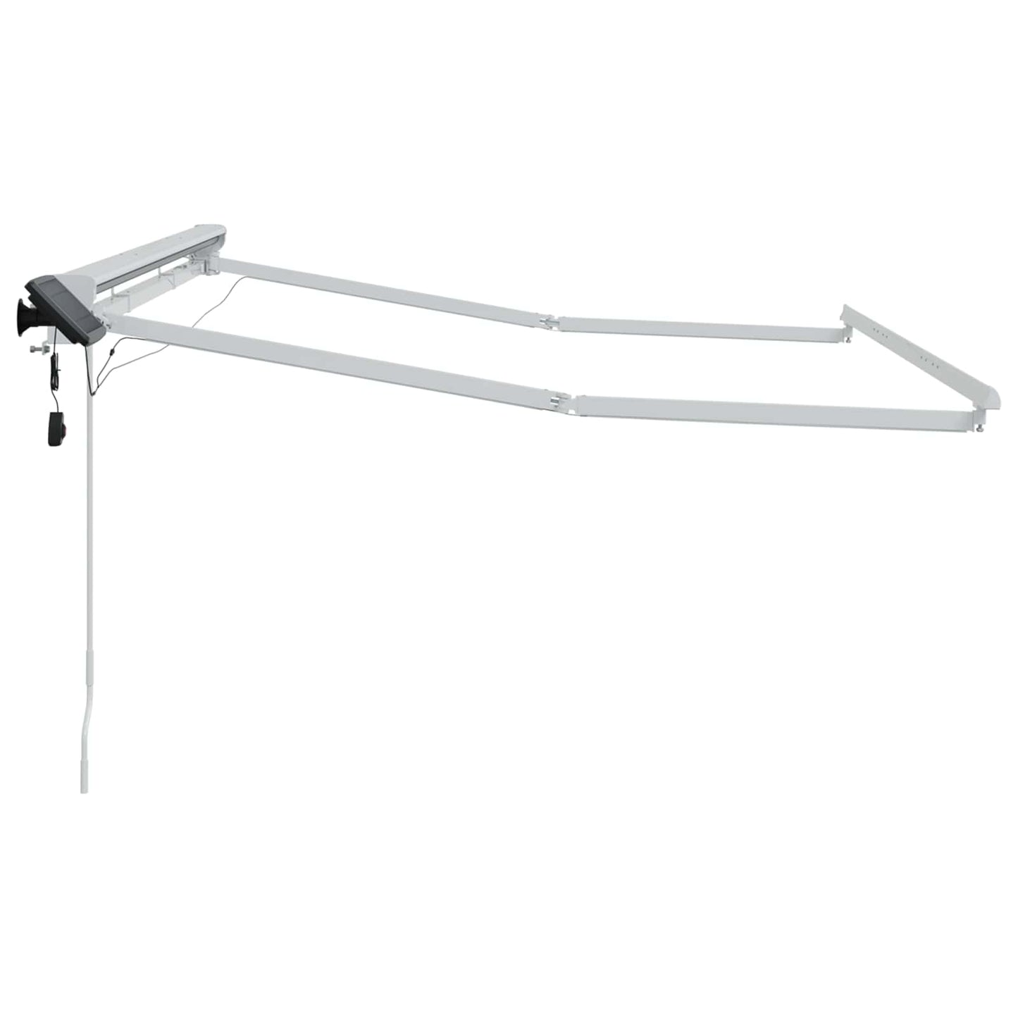 Manual Awning Frame with LEDs White 3.5 x 2 m Aluminium