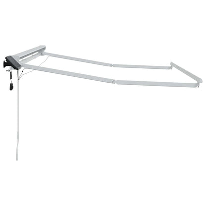 Manual Awning Frame with LEDs White 3 x 2.5 m Aluminium