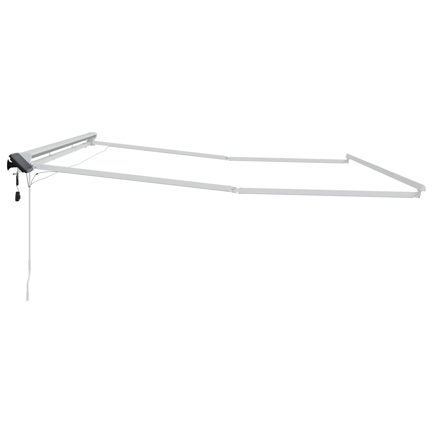 Manual Awning Frame with LEDs White 4 x 3 m Aluminium