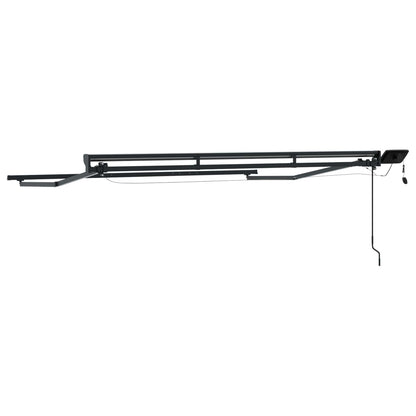 Manual Awning Frame with LEDs Anthracite 3 x 2 m Aluminium