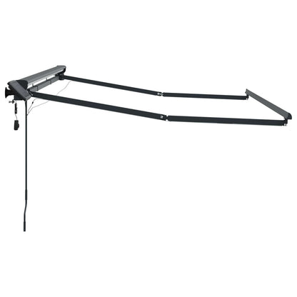 Manual Awning Frame with LEDs Anthracite 3.5 x 2 m Aluminium