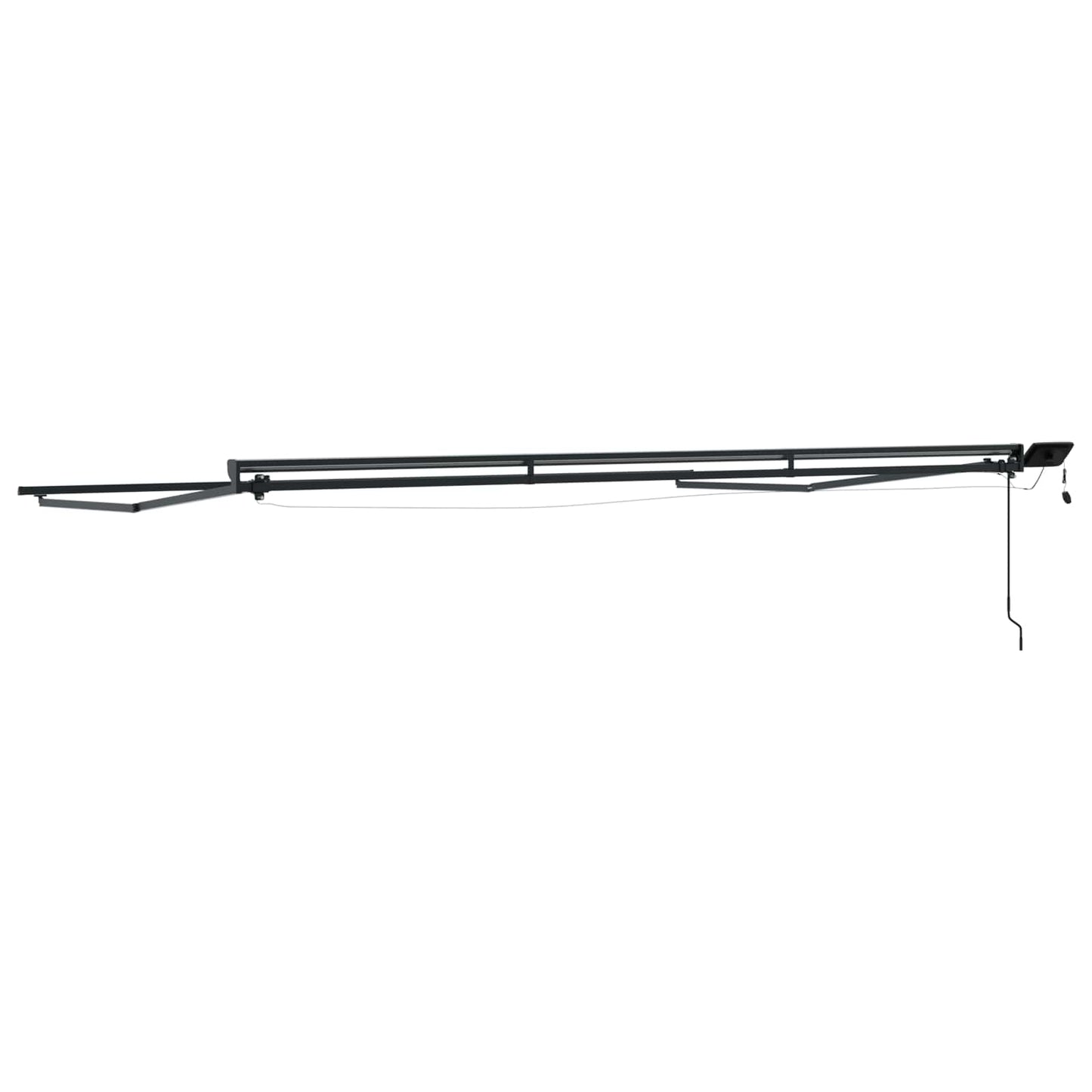 Manual Awning Frame with LEDs Anthracite 4 x 2 m Aluminium